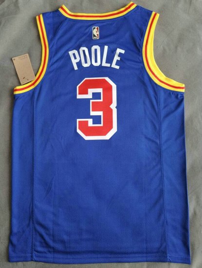 NBA 3 Poole Warriors 75th Maillot bleu